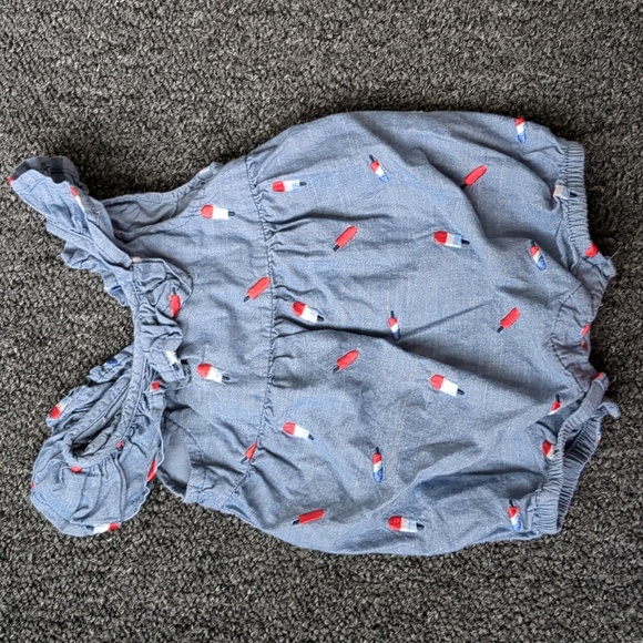 Cat & Jack Other - 0-3M Cat & Jack 4th of July Ruffle Baby One Piece Snap Bottom Popsicle Patriotic